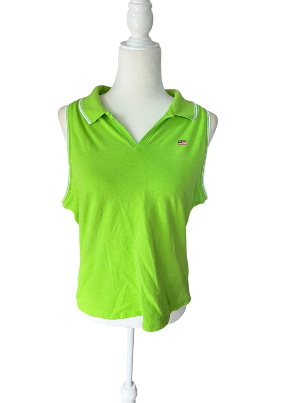 Polo Ralph Lauren Y2K Lime Green Polo Tank